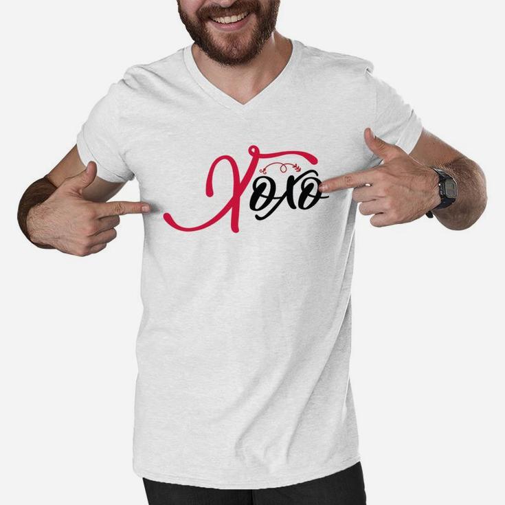 Xoxo Simple Gift Happy Valentines Day Men V-Neck Tshirt