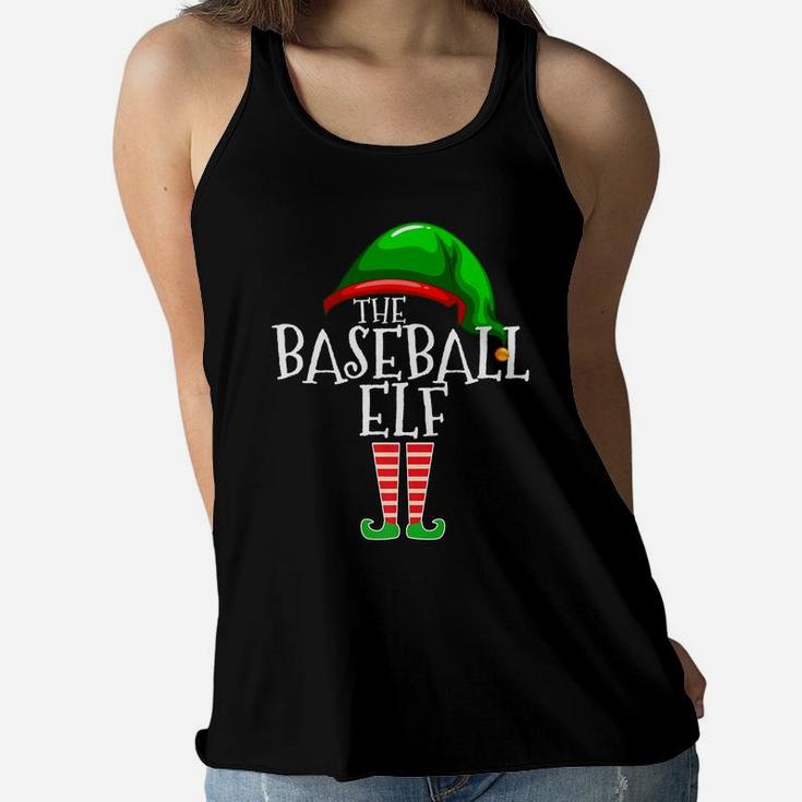 Baseball Elf Group Matching Family Christmas Gift Boys Set Women Flowy Tank