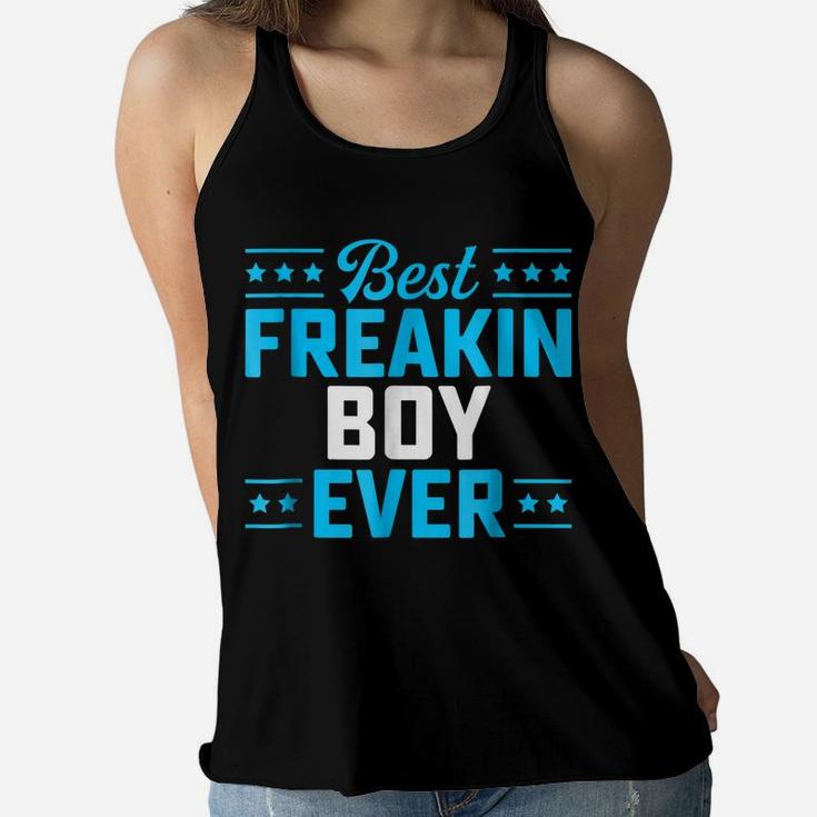 Best Freakin Boy Matching Family Women Flowy Tank