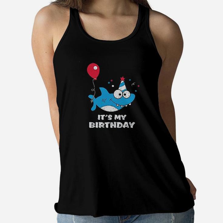Birthday Boy Or Girl Shark Women Flowy Tank