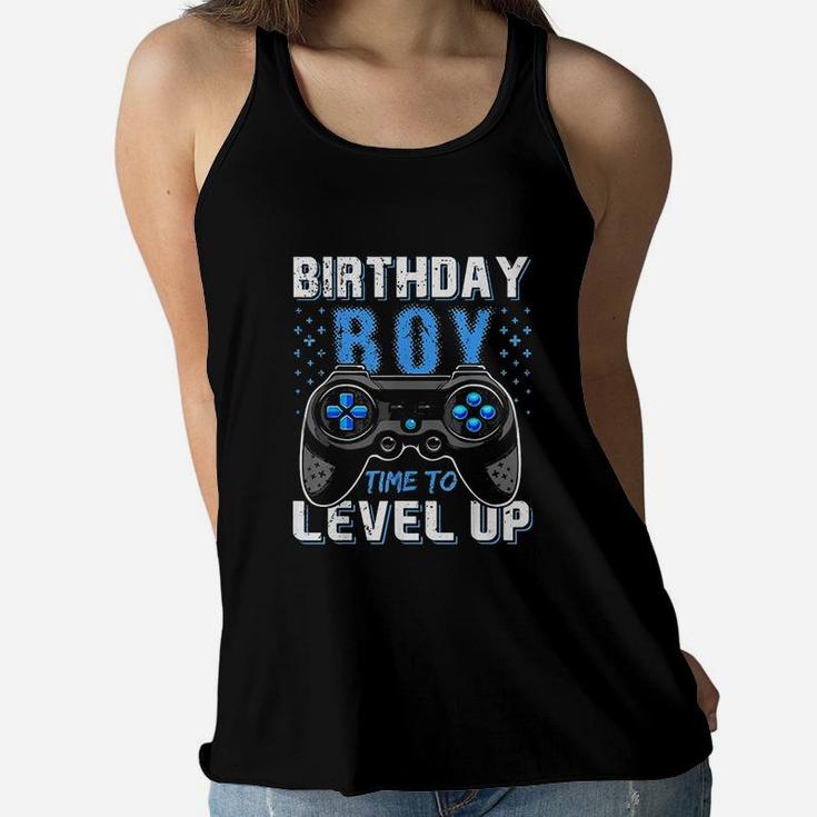 Birthday Boy Time To Level Up Video Game Birthday Gamer Gift Women Flowy Tank