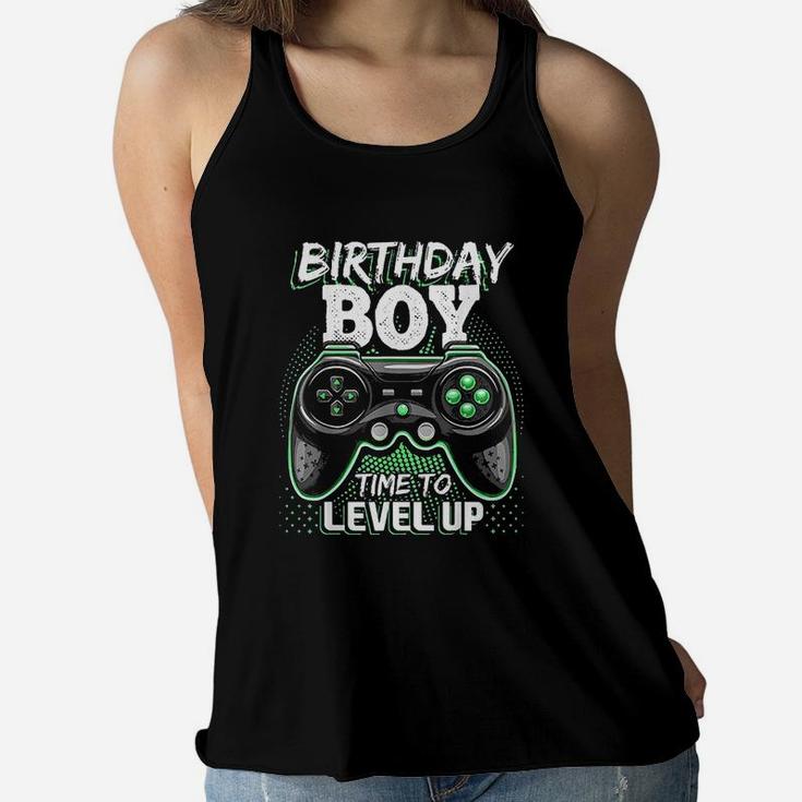 Birthday Boy Time To Level Up Video Game Birthday Women Flowy Tank