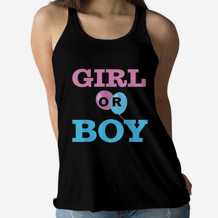 Boy Or Girl Pink Or Blue Women Flowy Tank