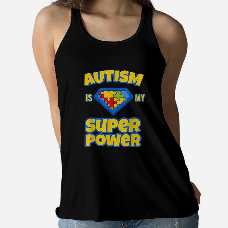 Cool Is My Superpower Autistic Kids Women Flowy Tank