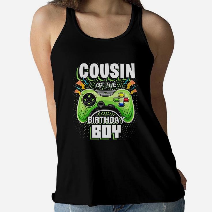 Cousin Of The Birthday Boy Matching Video Gamer Party Women Flowy Tank