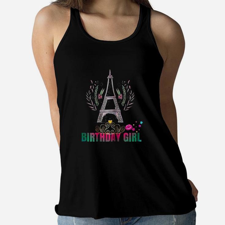 Cute Paris Birthday Girl Party Eiffel Tower Outfit Women Flowy Tank
