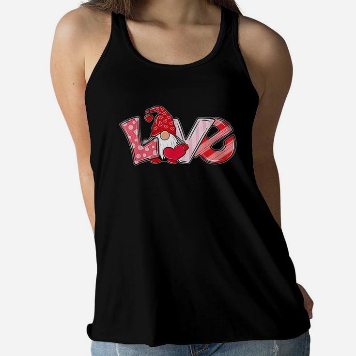 Cute Valentines Day Gnome Love Funny Gifts Women Flowy Tank