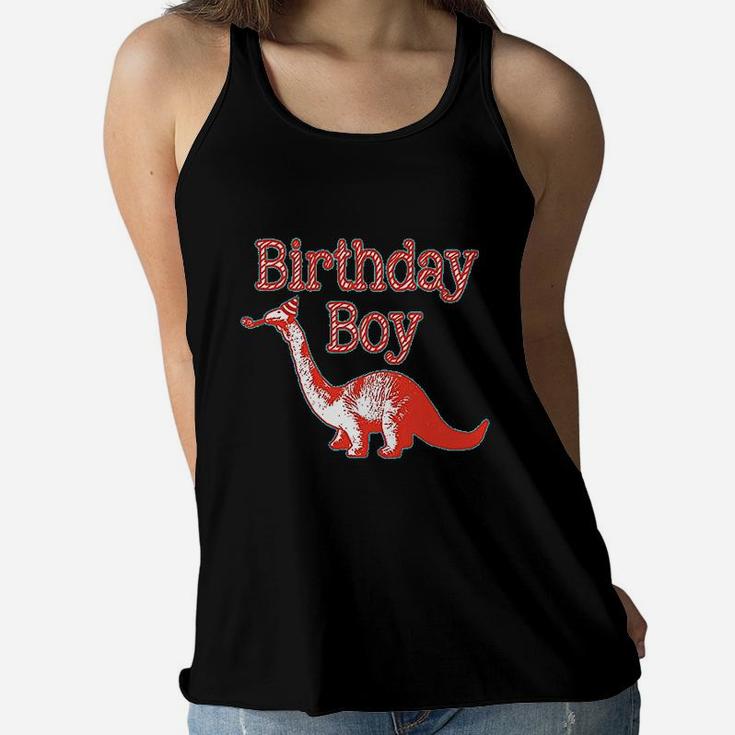 Dinosaur Birthday Boy Women Flowy Tank