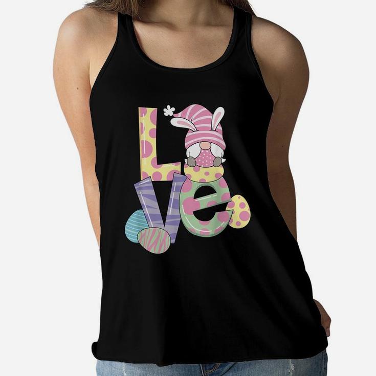Easter Gnome Girl, Woman And The Word Love Women Flowy Tank