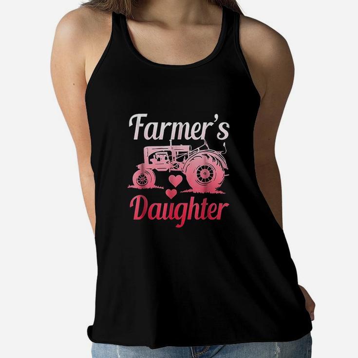 Farmers Daughter Farm Girl Tractor Lover Women Flowy Tank