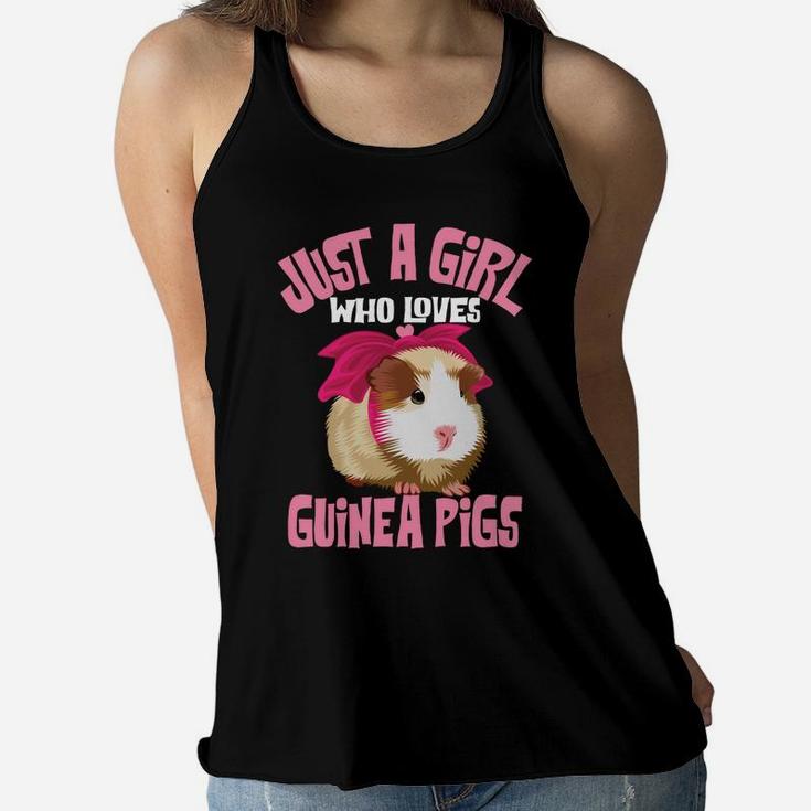 Funny Just A Girl Who Loves Guinea Pigs Gift For Women Kids Women Flowy Tank
