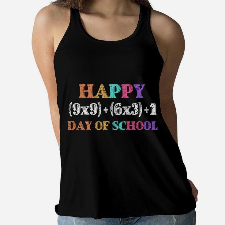Funny Math Formula 100 Days Of School Teacher Boys Girls Sweatshirt Women Flowy Tank