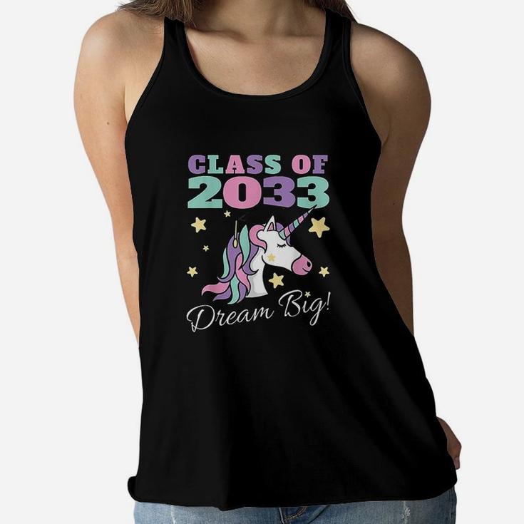 Girls Class Of 2033 Grow With Me Magical Unicorn Women Flowy Tank