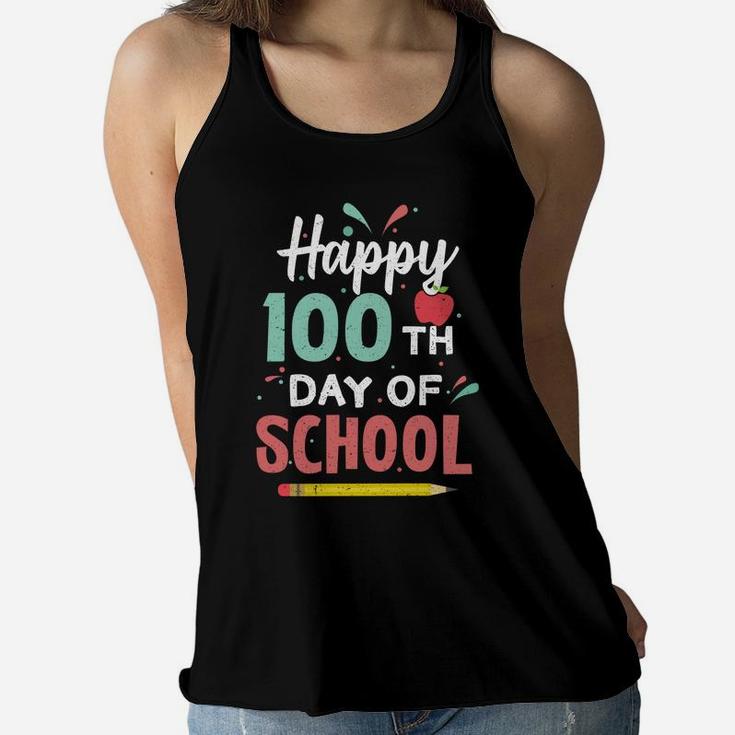 Happy 100Th Day Of School 100 Days Student Teacher Kids Gift Sweatshirt Women Flowy Tank