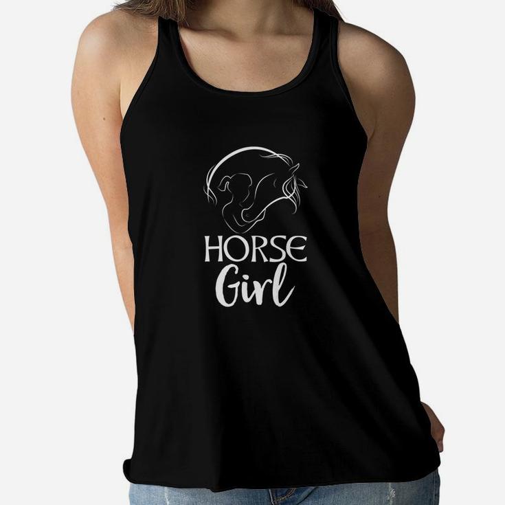 Horse Girl Horseback Riding  Gifts For Horse Lovers Women Flowy Tank