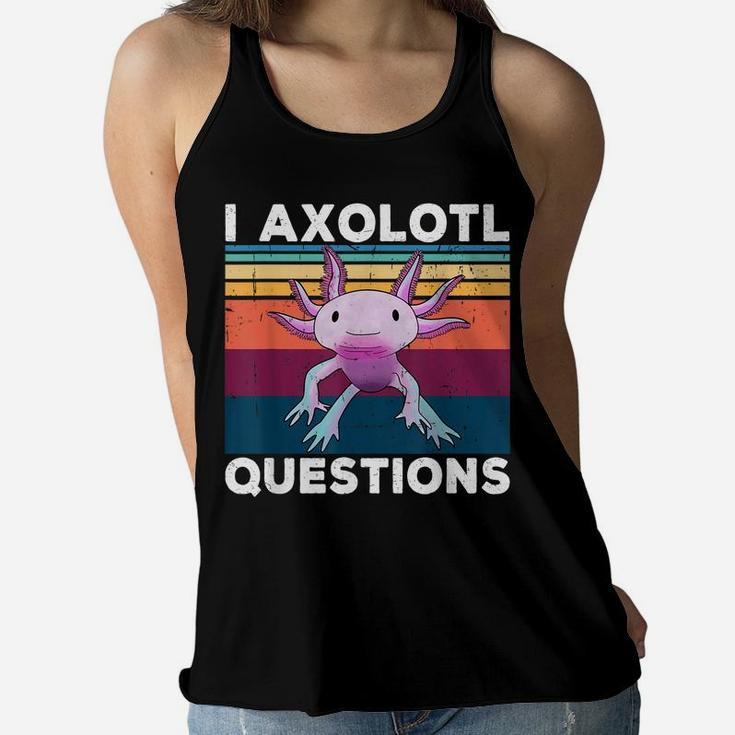 I Axolotl Questions Retro 90S Funny Axolotl Kids Boys Girls Women Flowy Tank