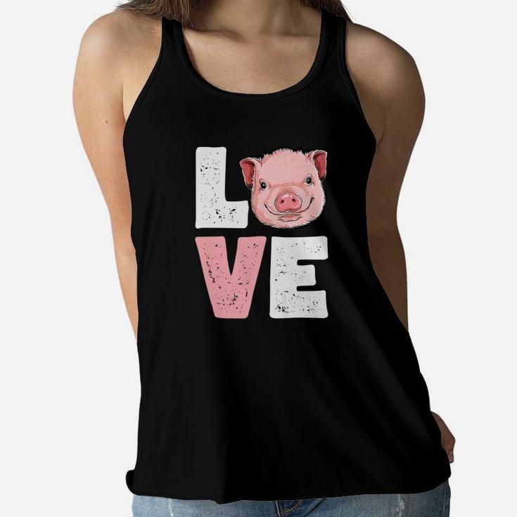 I Love Pigs Pig Lovers Farming Farmer Girls Gifts Women Flowy Tank