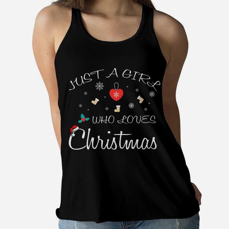 I Love Xmas Girls Christmas Trendy Gift Women Flowy Tank