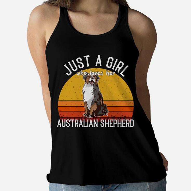 Just A Girl Who Loves Her Australian Shepherd Women Flowy Tank