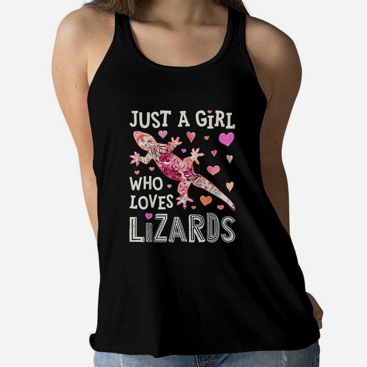 Just A Girl Who Loves Lizards Women Flowy Tank