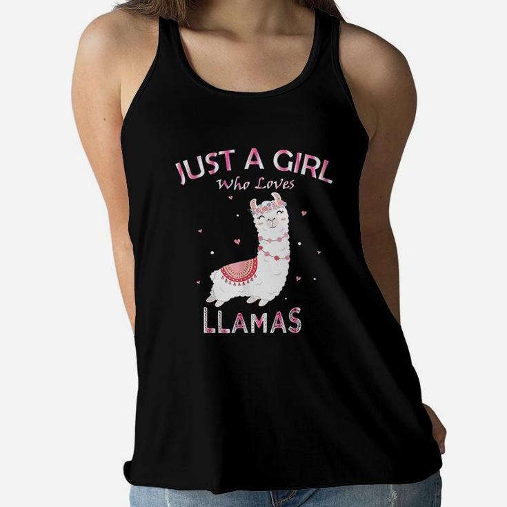 Just A Girl Who Loves Llamas Women Flowy Tank