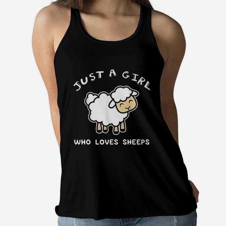 Just A Girl Who Loves Sheep Women Flowy Tank