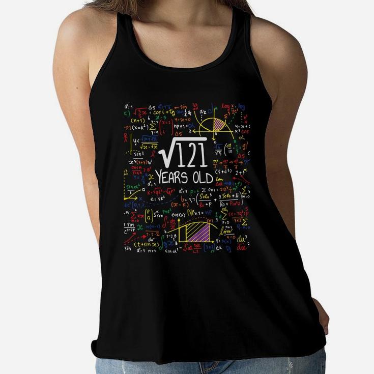 Kids 11Th Birthday Square Root Of 121 11 Years Old Math Lover Women Flowy Tank