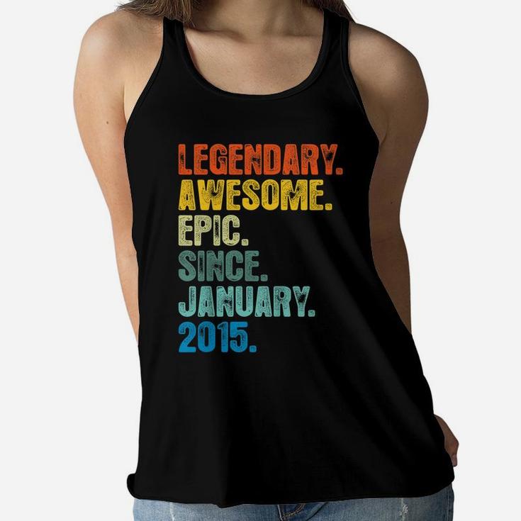 Kids Epic Since January 2015 5Th Birthday Gift 5 Yrs Old Women Flowy Tank