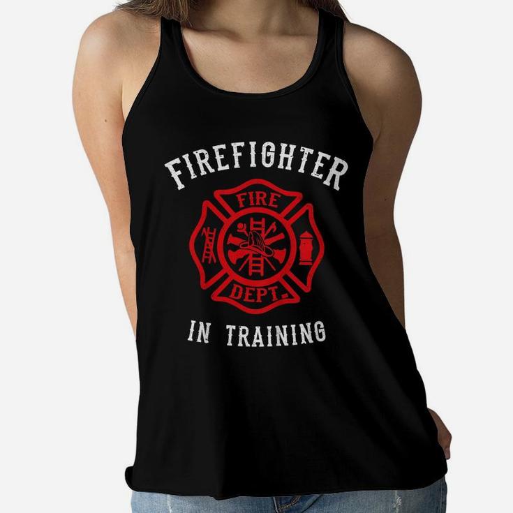 Kids Firefighter Shirt For Kids Cute Toddler Fire Fighter Women Flowy Tank