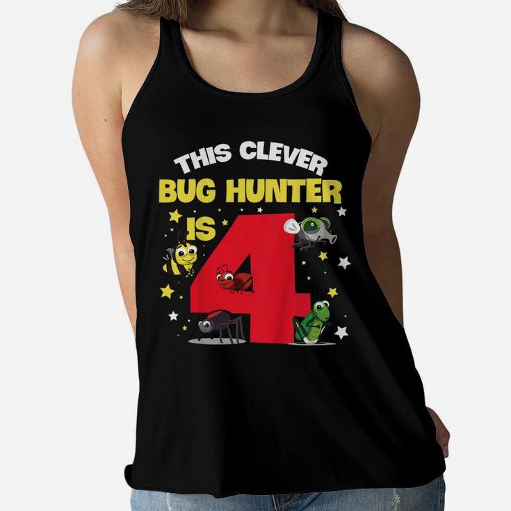 Kids Insect Expert Design For Your 4 Year Old Bug Hunter Daughter Women Flowy Tank