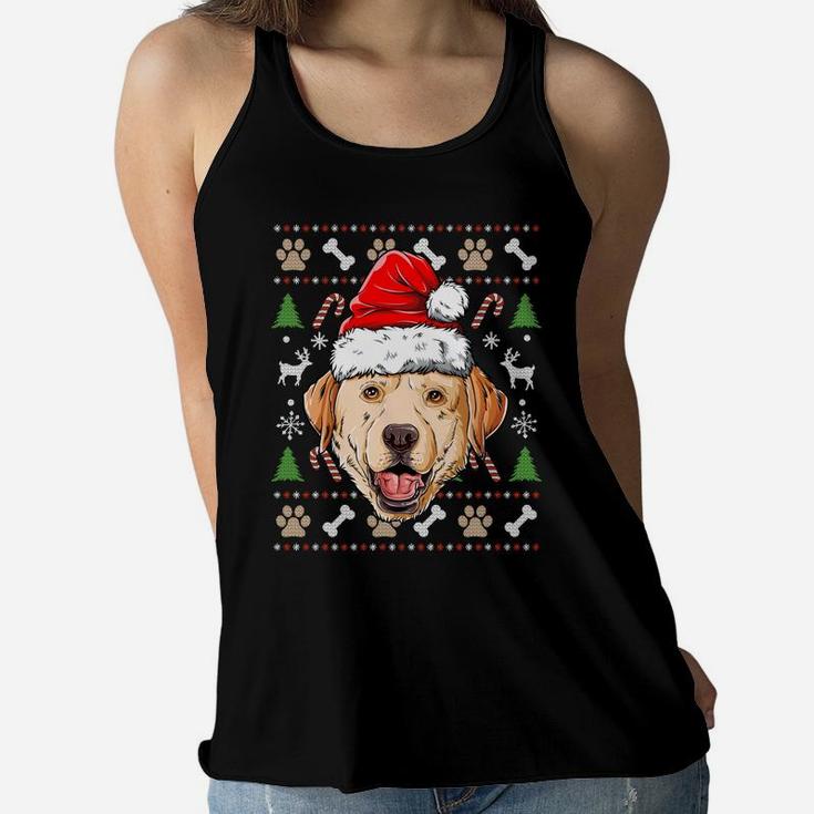 Labrador Ugly Christmas Dog Santa Hat Xmas Boys Kids Girls Sweatshirt Women Flowy Tank