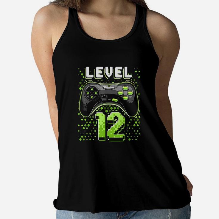 Level 12 Video Game Controller Birthday Gamer Gift Boys Women Flowy Tank
