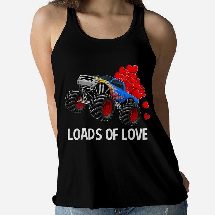 Loads Of Love - Monster Truck Valentine's Day Gift Boys Kids Women Flowy Tank