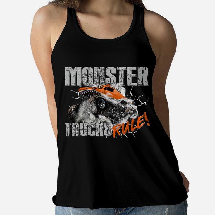 Monster Trucks Rule Hoodie For Boys Women Flowy Tank