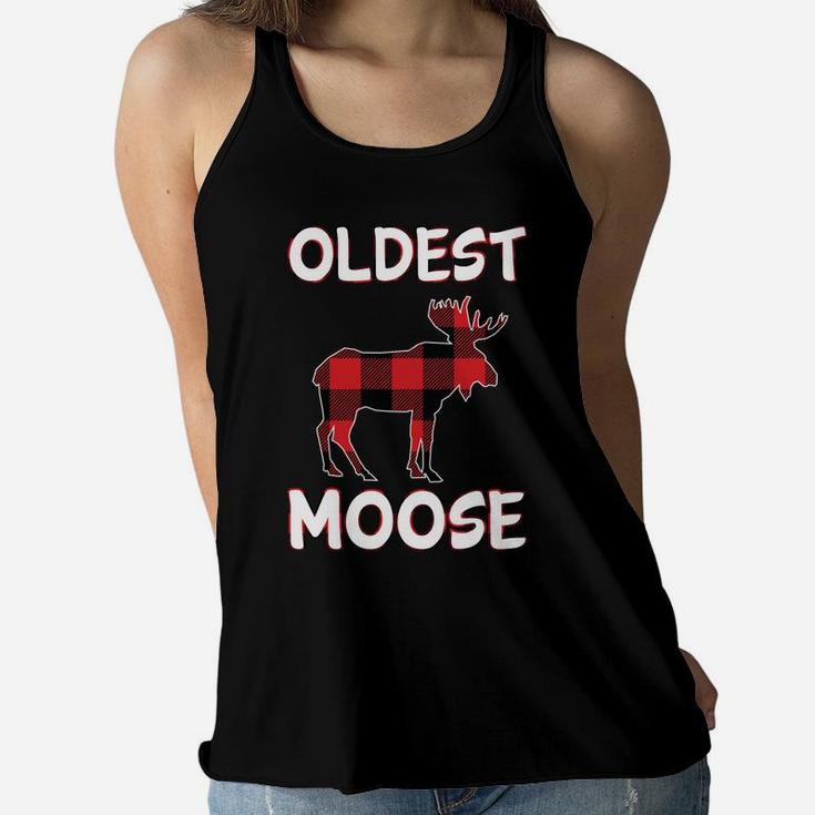 Oldest Child Shirt Boys Girls Gift Moose Siblings Christmas Sweatshirt Women Flowy Tank