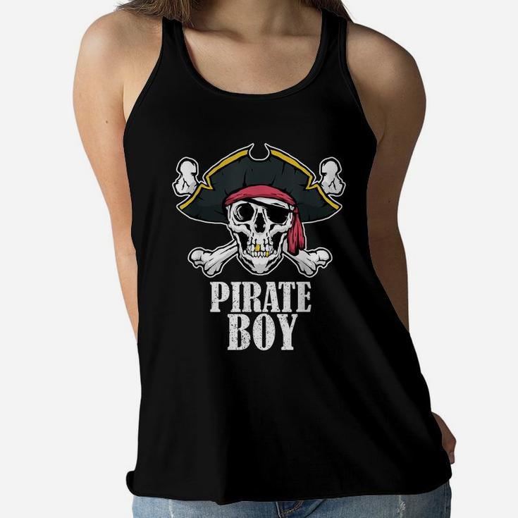 Pirate Boy Birthday Jolly Roger Flag Pirate Costume Women Flowy Tank