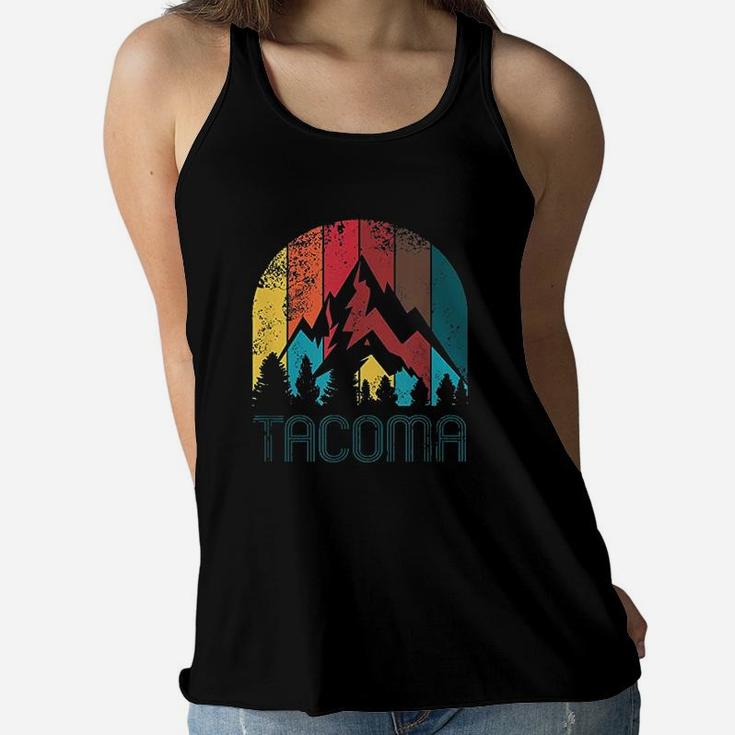 Retro City Of Tacoma For Men Women And Kids Women Flowy Tank