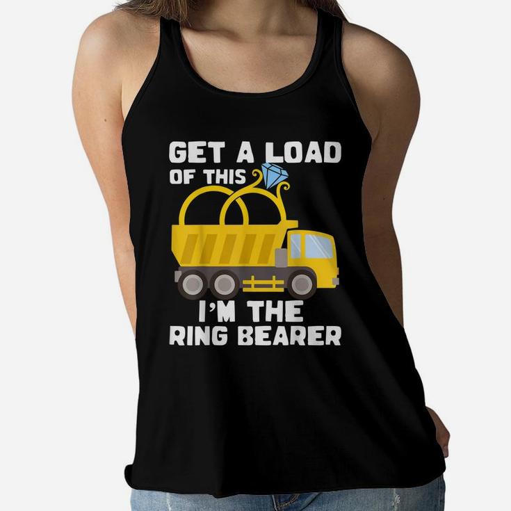 Ring Bearer Shirt Funny Wedding Truck Boys Gift Idea Tee Women Flowy Tank