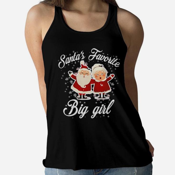 Santa's Favorite Big Girl Shirt Women Flowy Tank