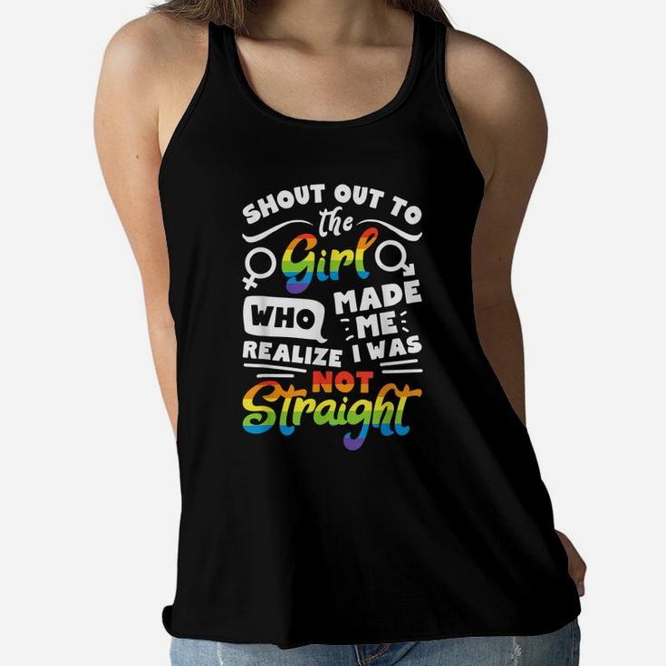 Shout Out To The Girl Lesbian Pride LgbtShirt Gay Flag Women Flowy Tank