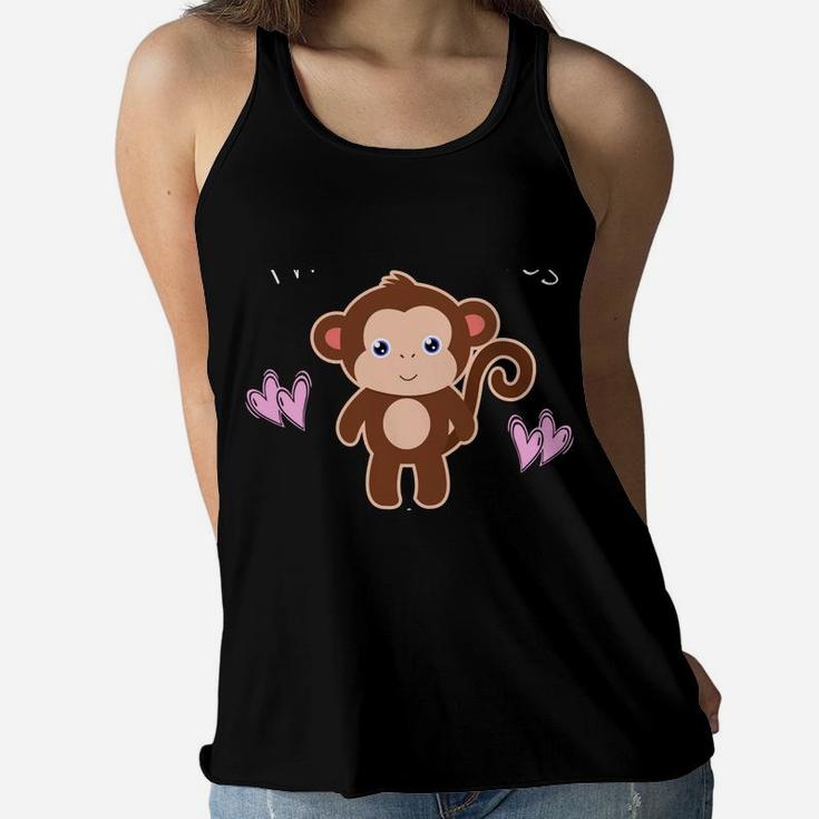 This Girl Loves Monkeys Toddler Kids Tween Cute Monkey Lover Sweatshirt Women Flowy Tank