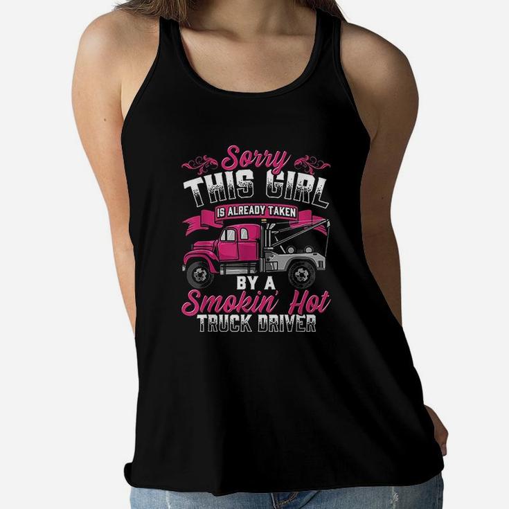 Tow Truck Driver Wife Girlfriend Tow Trucker Women Flowy Tank