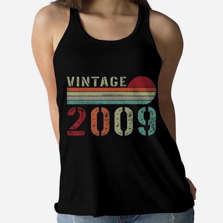 Vintage 2009 Funny 13 Years Old Boys And Girls 13Th Birthday Women Flowy Tank