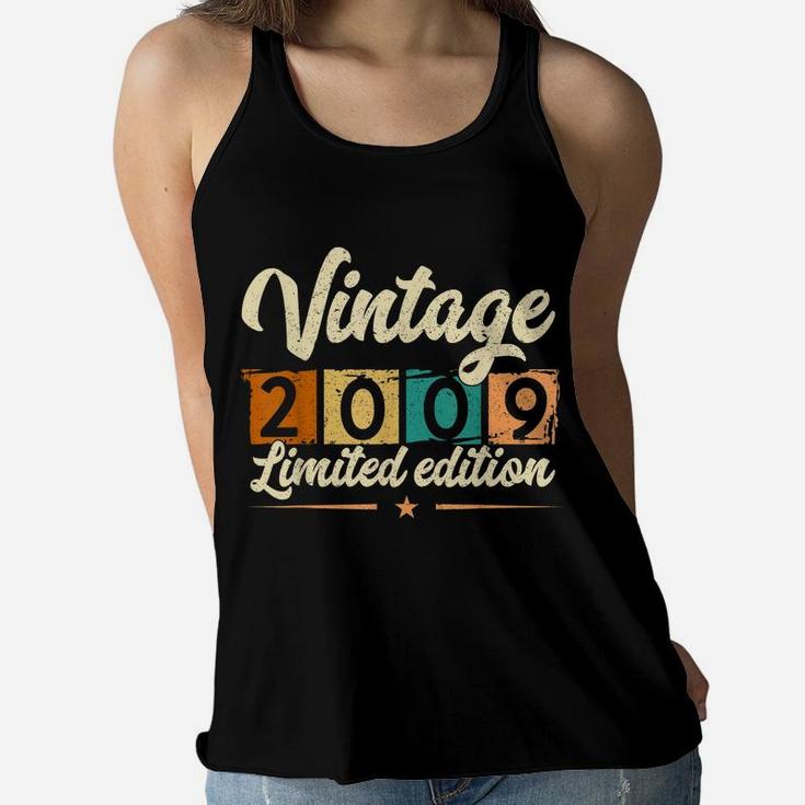 Vintage 2009 Funny 13 Years Old Boys And Girls 13Th Birthday Women Flowy Tank