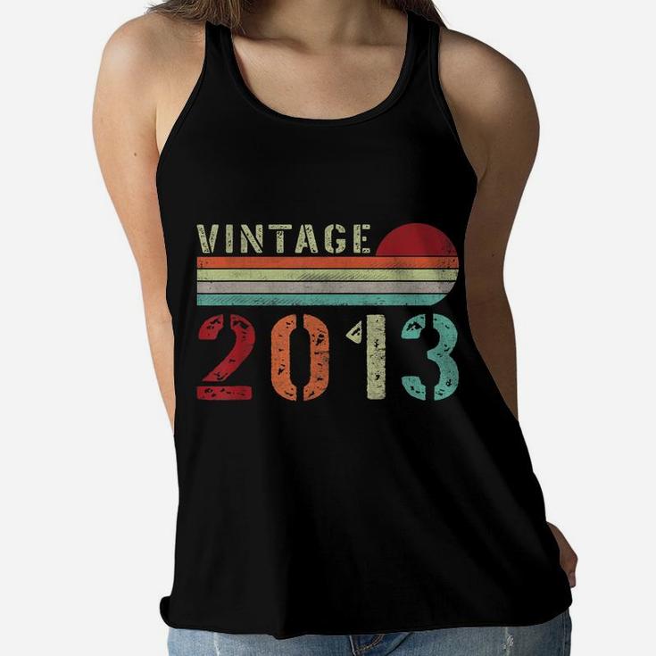 Vintage 2013 Funny 9 Years Old Boys And Girls 9Th Birthday Women Flowy Tank