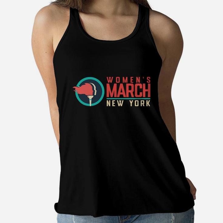 Women March New York January 2022 Funny Gifts For Friends Women Flowy Tank