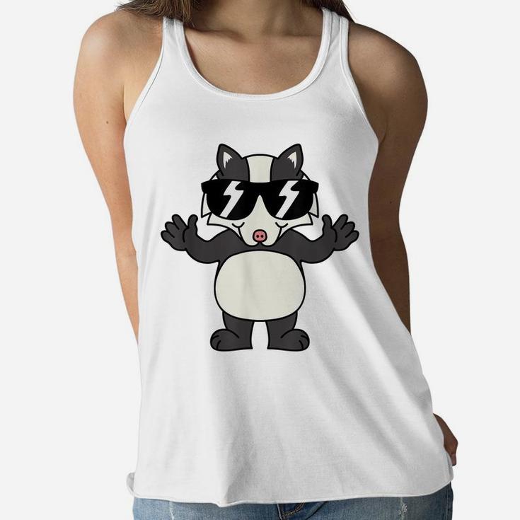 Badger Hat - Badger Kids Funny This Is My Human Costume Women Flowy Tank