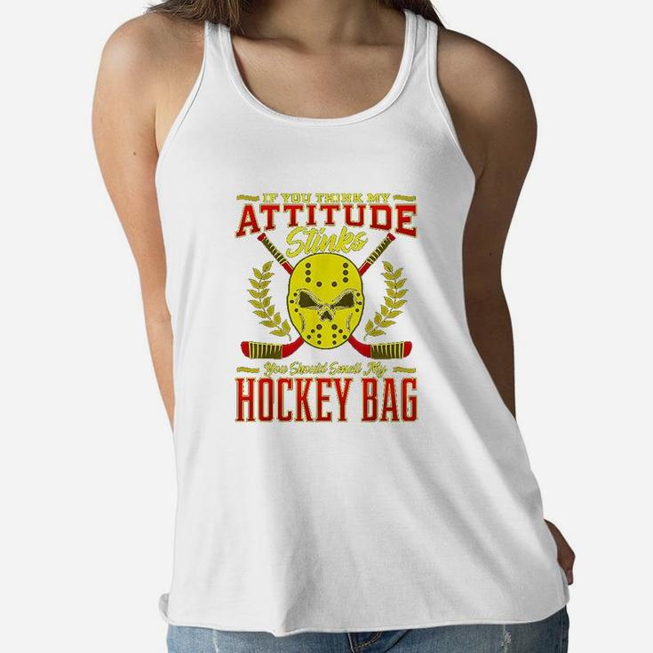 Funny Sayings For Boy And Girl Ice Hockey Players Teams Women Flowy Tank