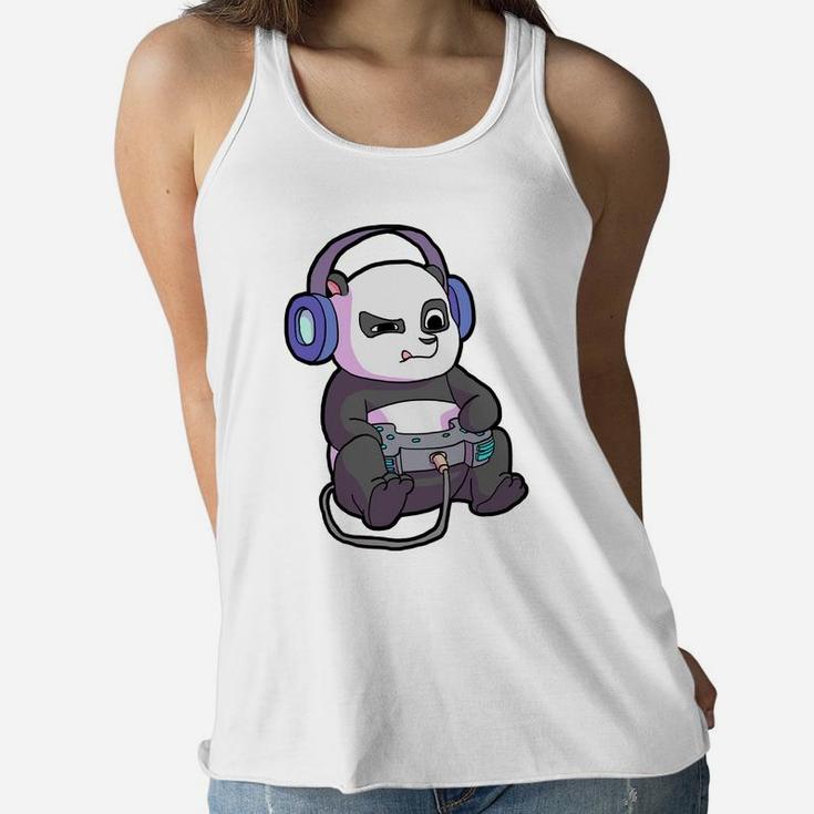 Gamer Shirt For Boys Gaming Gift Teen Girl Funny Panda Shirt Women Flowy Tank