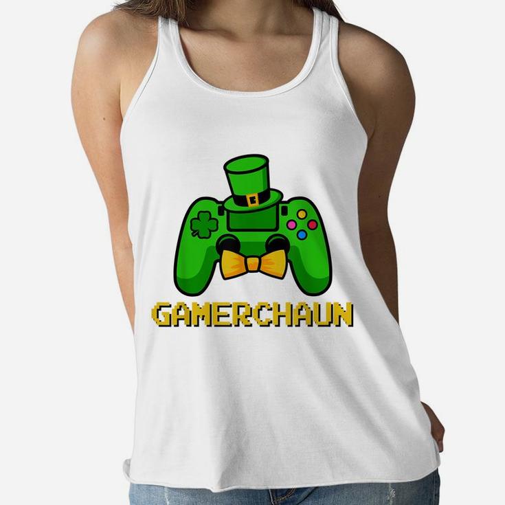 Gamerchaun Gaming Saint Patrick Gamer Boy Men St Patty's Day Women Flowy Tank